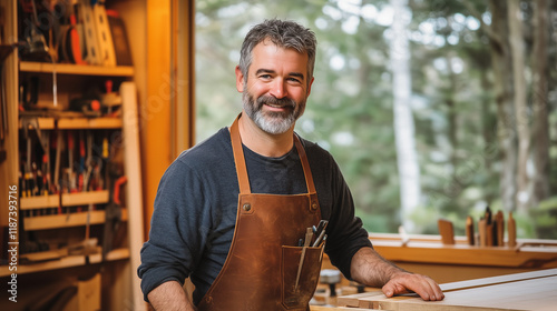 Mason Steele in a Woodworking Workshop photo