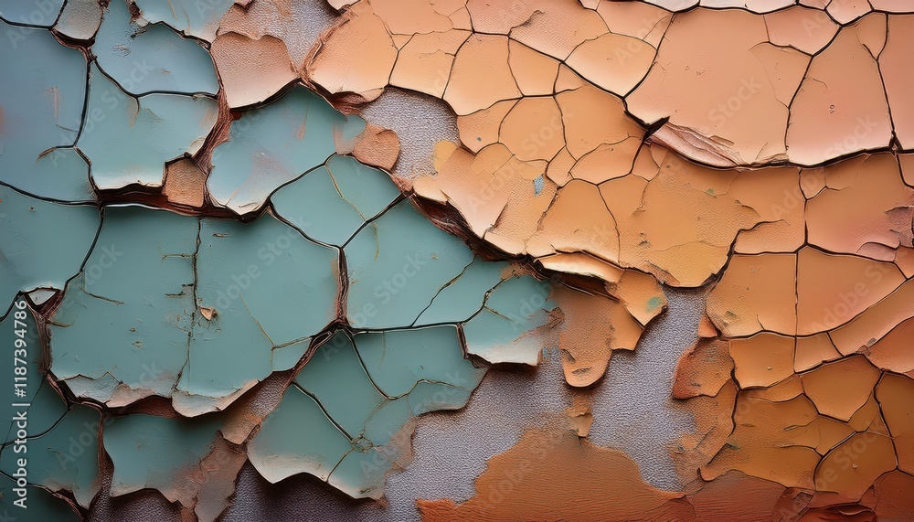 Detailed Closeup of Damaged Textured Wall Showcasing Peeling Paint and Age, Revealing Layers of History on an Old Brick Facade Detailed Closeup of Damaged Textured Wall Showcasing Peeling Paint and Age, Revealing Layers of History on an Old Brick Facade