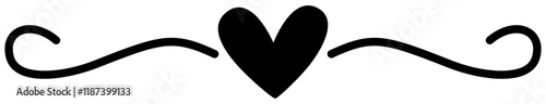 Heart Border | Cute Heart Decorative Element | Vector Valentine Design