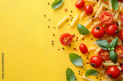 Watercolor Pasta Illustration with Artistic and Soft Background