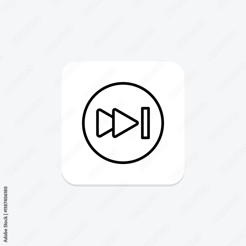 Fast Forward line icon , vector, pixel perfect, illustrator file Fast Forward line icon , vector, pixel perfect, illustrator file