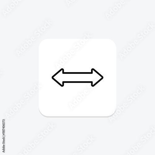 Right and Left Arrow line icon , vector, pixel perfect, illustrator file