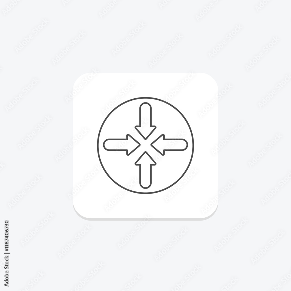 Minimize thinline icon , vector, pixel perfect, illustrator file