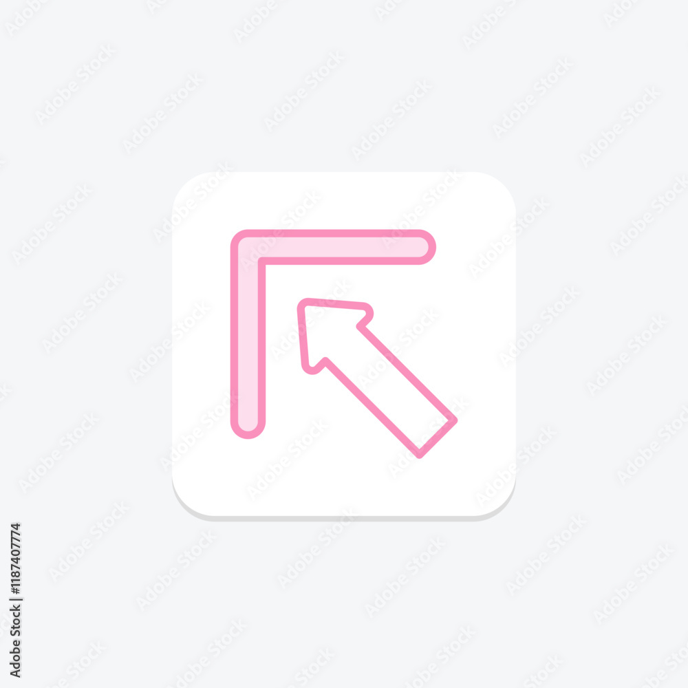 Upper Left Corner duotone line icon , vector, pixel perfect, illustrator file Upper Left Corner duotone line icon , vector, pixel perfect, illustrator file