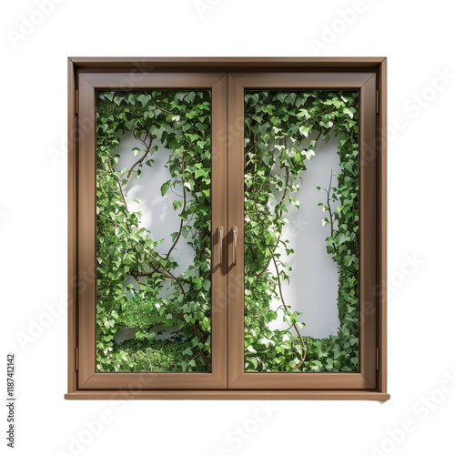 PVC Window Isolated on Transparent Background