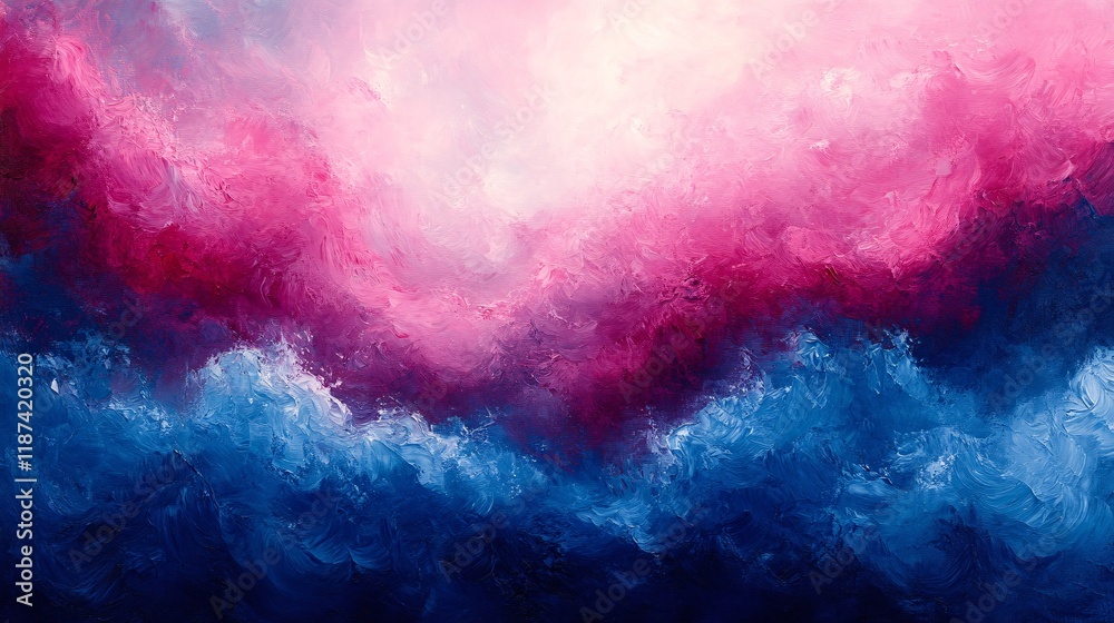 Obraz premium Vibrant cloudscape with pink and blue hues during a sunrise or sunset