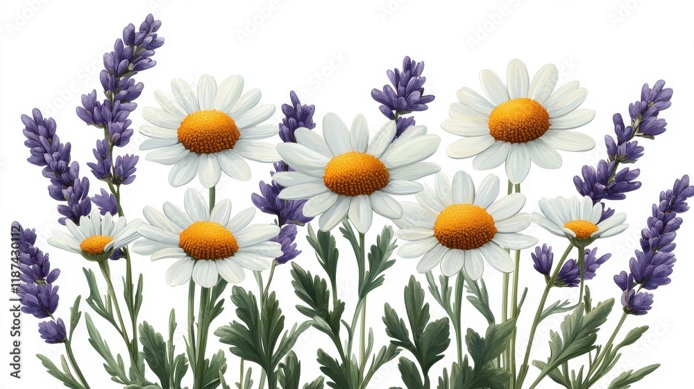 Fototapeta premium close up quality photo of a chamomile flower on a white backgroun