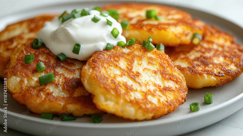 delicious potato pancakes with a golden crispy crust, fried potato pancakes, potato dishes, French fries delicious potato pancakes with a golden crispy crust, fried potato pancakes, potato dishes, French fries