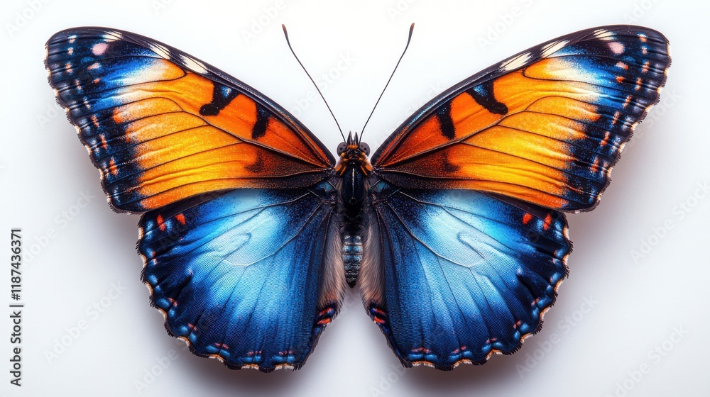 Fototapeta premium close up photo of a butterfly isolated on a white backgroun