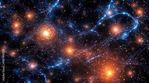 Wallpaper Mural Visualization of dark matter dark energy interacting revealing their mysterious influence on galaxy formation and the structure of the observable universe Torontodigital.ca