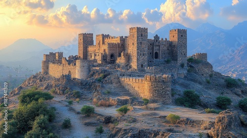 image of taiz city yemen before the war which shows the historical castle alqahera