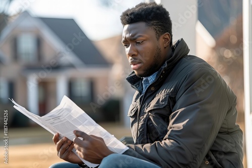 Person Engaged in Reading Homeowners Association Rules and Regulations Document photo