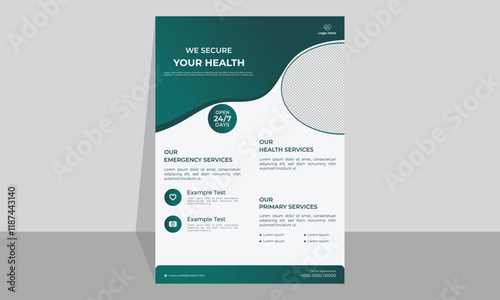 Professional Medical Flyer – Highlight Your Health Services & Modern Medical Flyer Template – Professional Healthcare Perfect for Clinics and Labs.