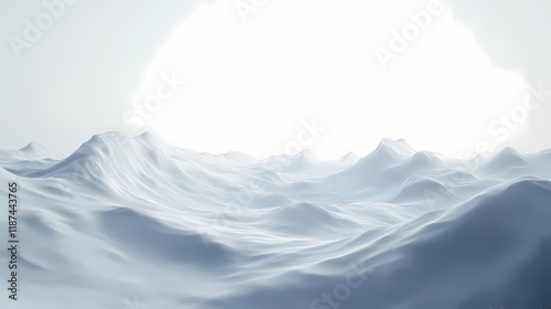 Isolated snow hills landscape. winter snowdrift background. Stardrift. Illustration photo