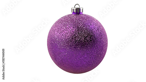 purple christmas ball isolated on white background