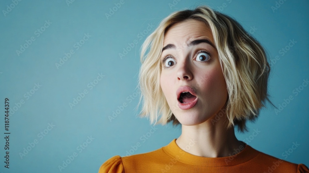 A person with a surprised look on their face A person with a surprised look on their face