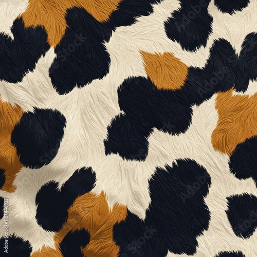 Cow Skin Texture. Close-Up of Cow Skin. Cowhide Texture. Pattern of Cow Skin. Detailed Cow Skin Texture. Black and White Cowhide. Natural Cow Skin Surface.	