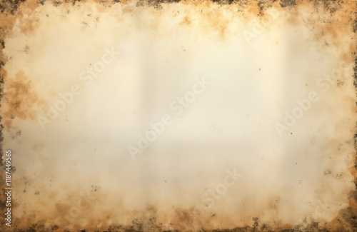 Aged paper texture shows various shades of brown, beige. Distressed antique paper with grunge details. Antique paper background design features damaged distressed vintage paper surface. Crumpled photo