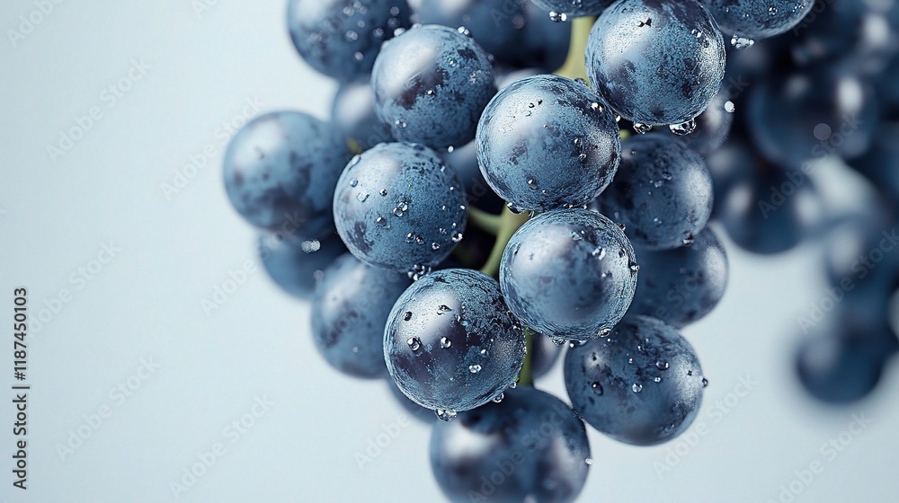 Fresh Cluster of Grapes Isolated on a Clean White Background Fresh Cluster of Grapes Isolated on a Clean White Background