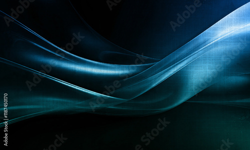 Abstract flowing red and blue light streaks on a dark background, creating a futuristic, dynamic, and luminous visual effect. Abstract technology futuristic glowing blue curved line on dark blue back photo