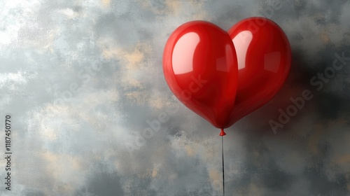 red balloon isolated on transparent background catoon style
