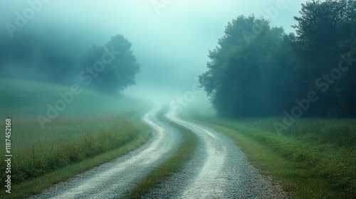 road in the fog