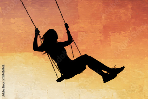 A woman swinging joyfully embodies freedom and simplicity