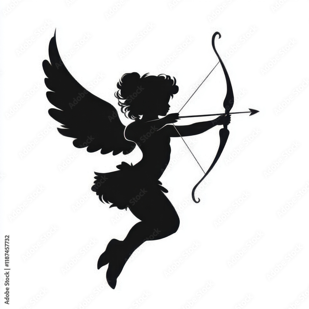 Fototapeta premium cupid silhouette 