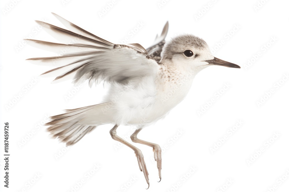 Obraz premium A bird spreads its wings in mid-air, ready to take flight