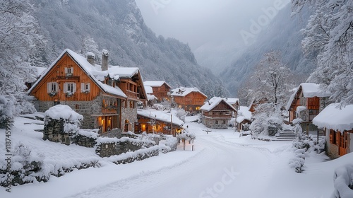 village in winter