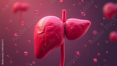Liver Diagram with parts vector art