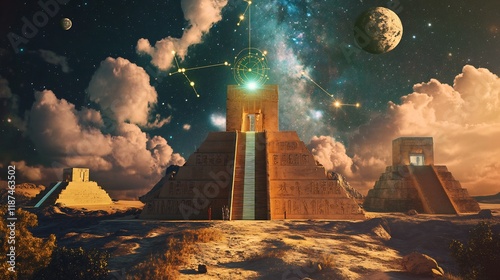 Ancient astronomy tools aligned celestial bodies reflecting the sophisticated understanding of the cosmos by early civilizations