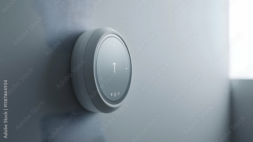 Smart thermostat with minimalist interface and energy-saving features for home tech innovation Smart thermostat with minimalist interface and energy-saving features for home tech innovation