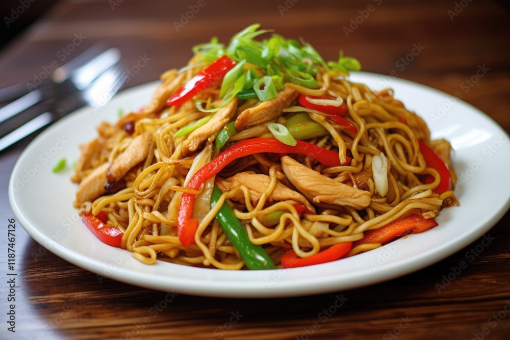 Classic Chicken Chow Mein: Authentic Asian Cuisine with Tender Chicken and Savory Noodles Classic Chicken Chow Mein: Authentic Asian Cuisine with Tender Chicken and Savory Noodles