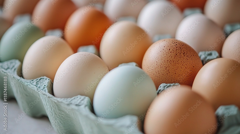 Fresh Chicken Eggs in Carton Tray Isolated on White Background Fresh Chicken Eggs in Carton Tray Isolated on White Background