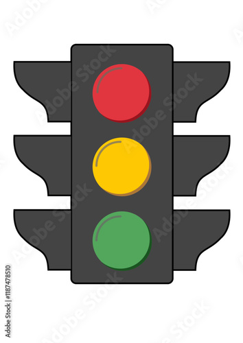 TRAFFIC LIGHT VECTOR RED GREEN AND YELLOW