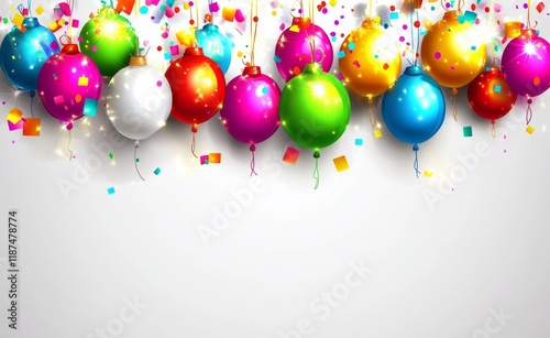 balloons on a white background photo