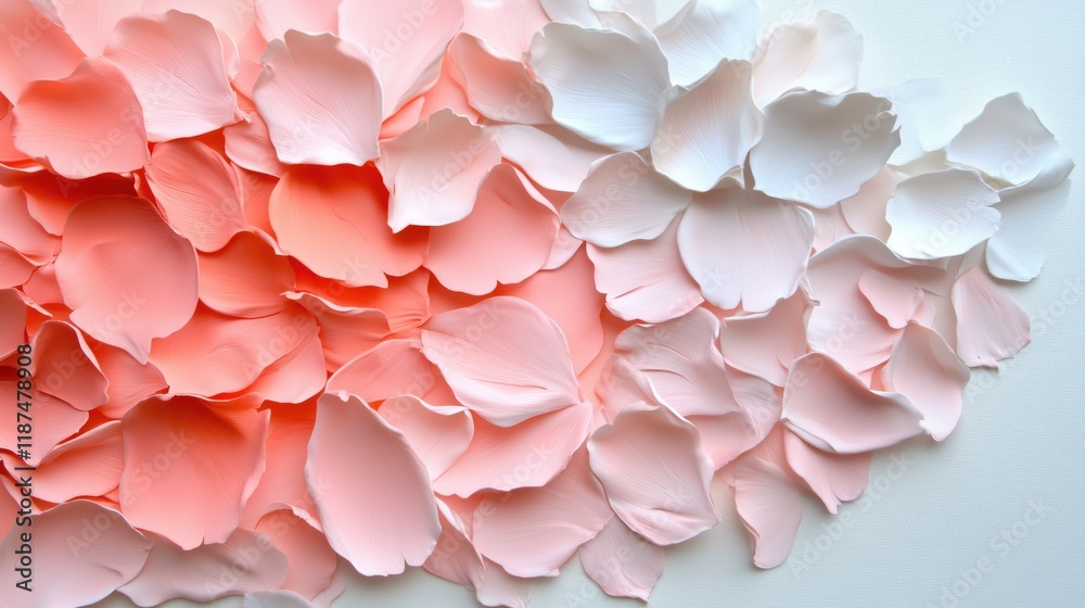 Delicate pink and white petals create a harmonious and relaxing visual composition