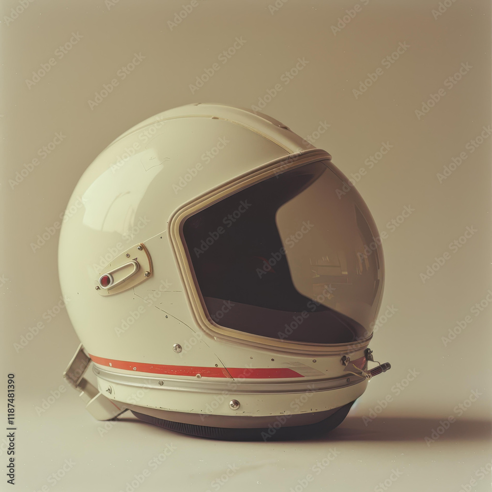 Fototapeta premium Experience the cosmos with our sleek astronaut helmet. Perfect for space lovers, its a blend of style and adventure.