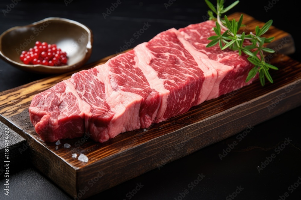 Fresh Japanese Wagyu Beef Steak on White Background: Premium Meat Fillet for Exquisite Food Experience Fresh Japanese Wagyu Beef Steak on White Background: Premium Meat Fillet for Exquisite Food Experience