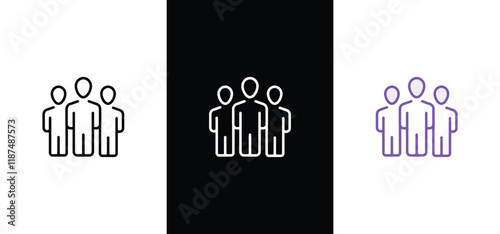 squad icon in different style vector illustration. two colored and black squad vector icons designed in filled, outline, line and stroke style can be used for web, mobile, ui