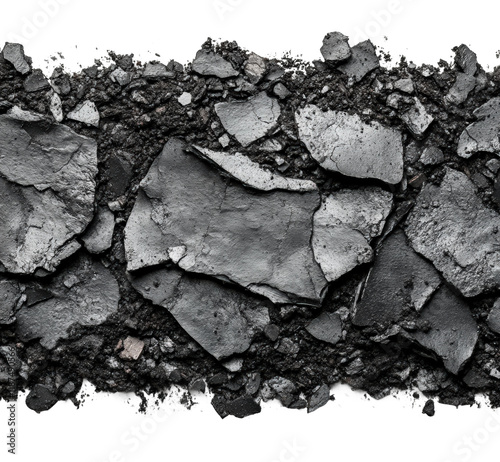 Exploring black soil texture details natural landscape high fidelity close-up view rich visual concepts isolated on transparent background png photo