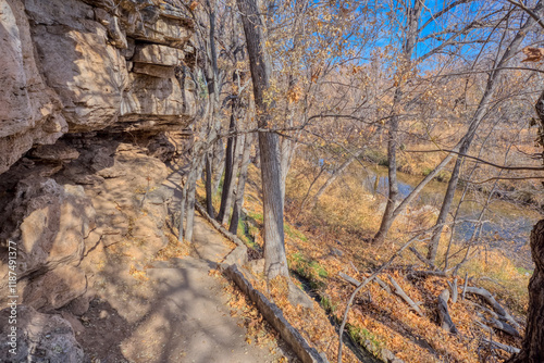 Steps down to Wet Beaver Creek at Montezuma Well AZ photo