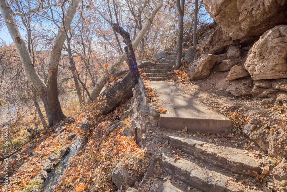 Pathway to Wet Beaver Creek at Montezuma Well AZ Pathway to Wet Beaver Creek at Montezuma Well AZ