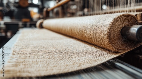 A traditional handloom section reveals a mix of old and new weaving techniques in a textile factory
