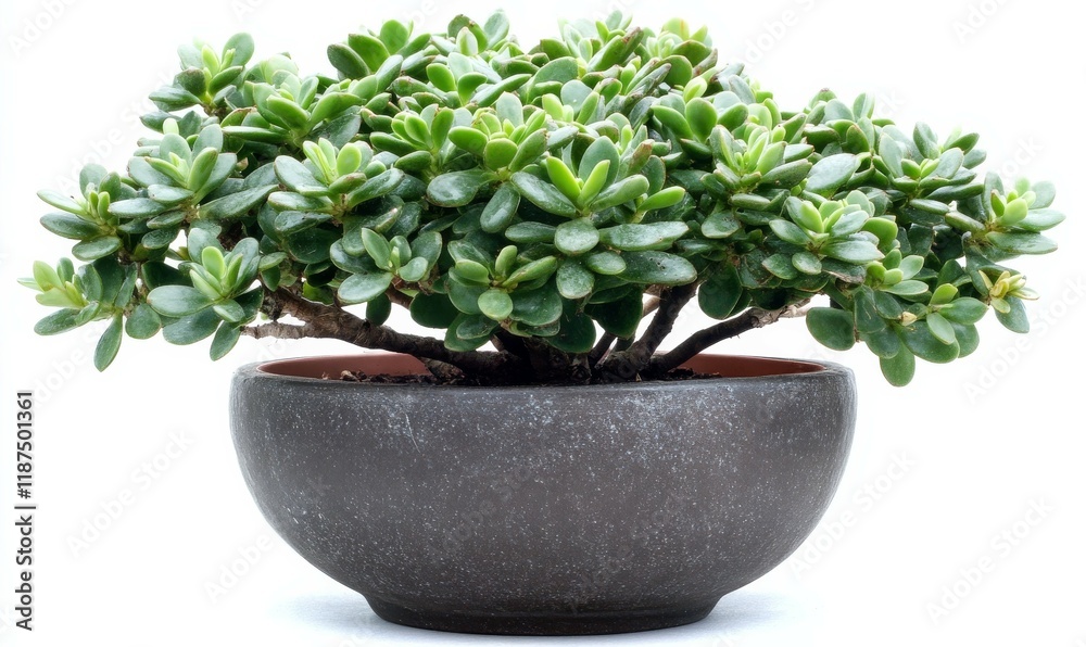 Jade plant in pot with some water and fertilizer , indoor plants, plant maintenance Jade plant in pot with some water and fertilizer , indoor plants, plant maintenance