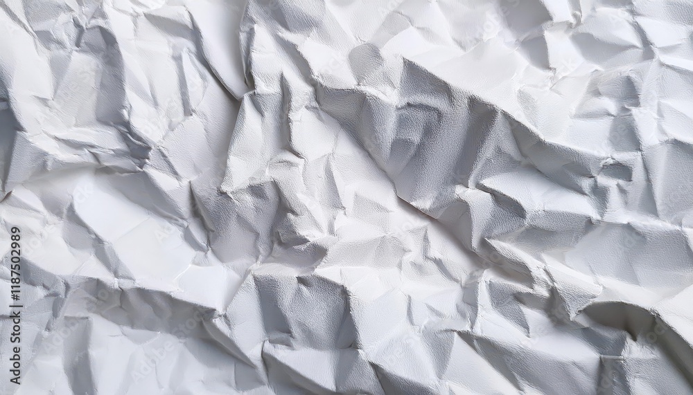 Striking Seamless White Crumpled Paper Background Texture Pattern with Intricate Folds and Crisp Details Striking Seamless White Crumpled Paper Background Texture Pattern with Intricate Folds and Crisp Details