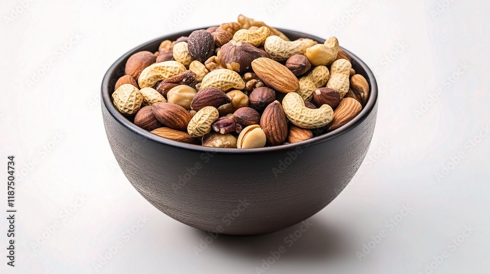 Bowl of Mixed Nuts Isolated on White Background High Quality Image Bowl of Mixed Nuts Isolated on White Background High Quality Image