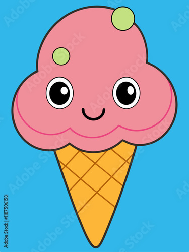 Smiling Ice Cream Cone