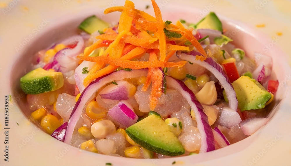 Peruvian Ceviche with Exotic Tropical Flavors Peruvian Ceviche with Exotic Tropical Flavors